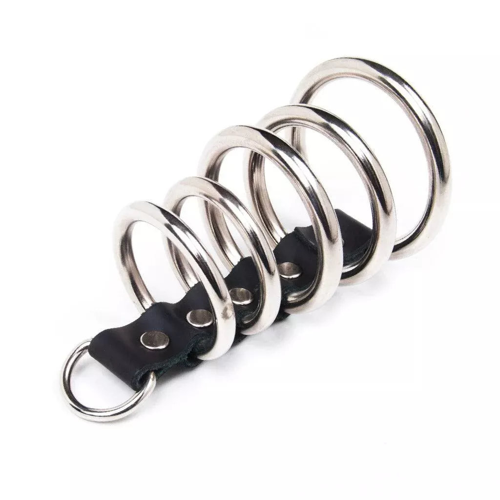 5 Gates Of Hell with D- Ring, Leather
