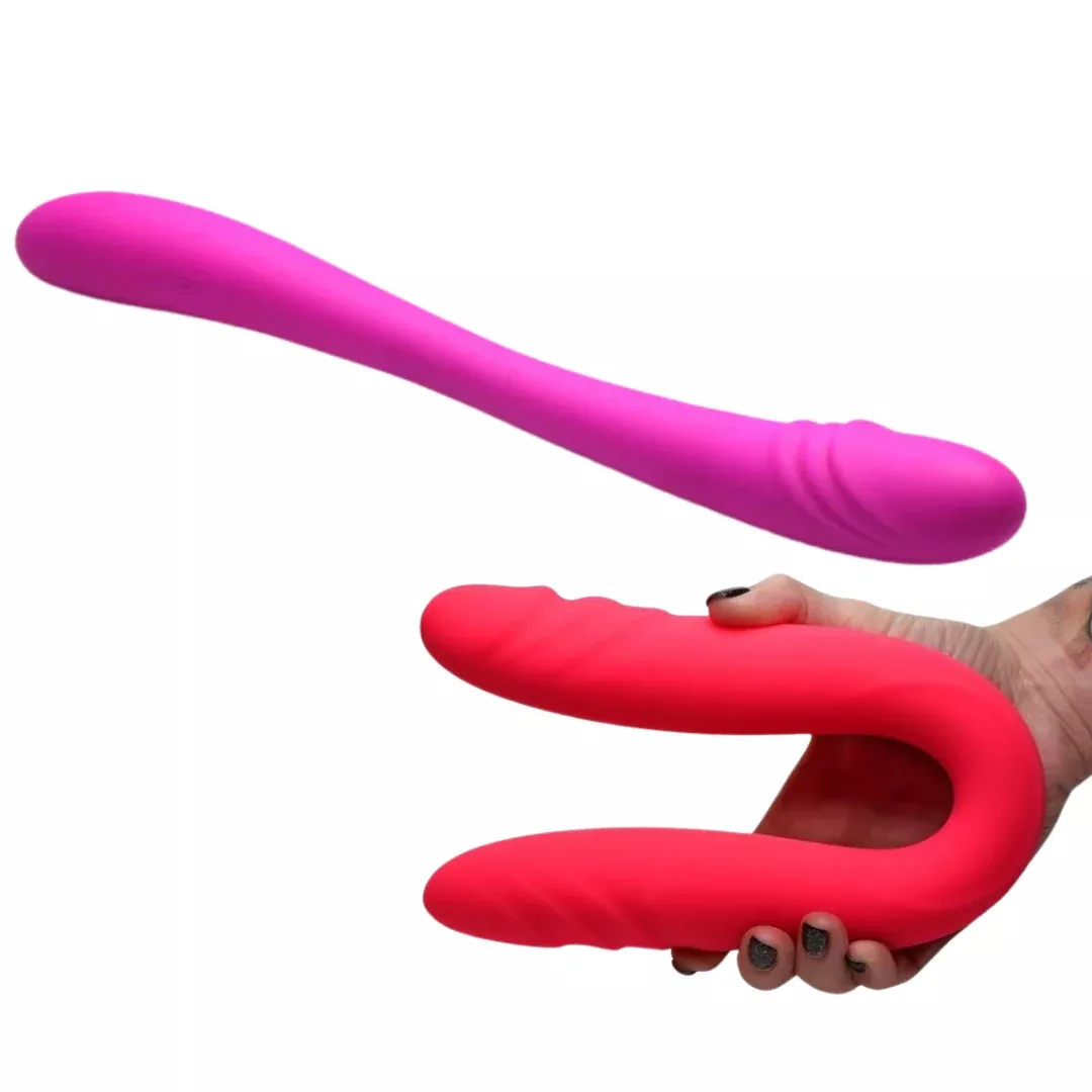 7x Double Down Rechargeable Silicone Double Dildo with Remote Control | Inmi