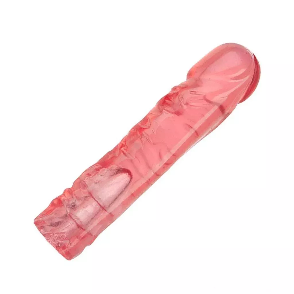 8" Vac-U-Lock Pink Crystal Dildo