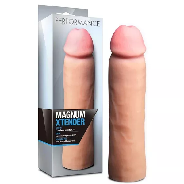 9 Inch Magnum Xtender | Realistic Penis Sleeve Beige Girth Enhancer
