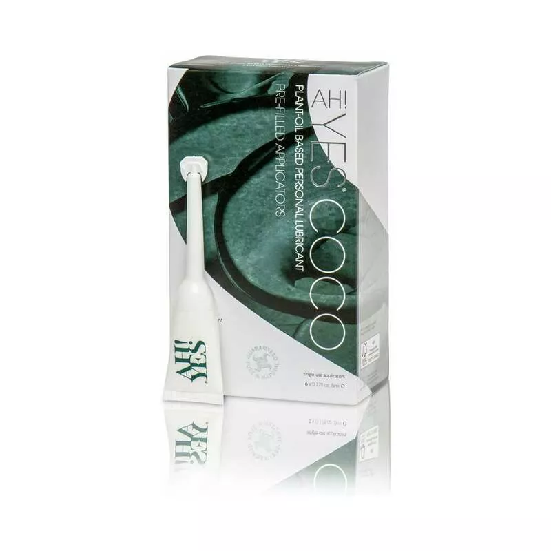 AH! YES COCO Organic Coconut Oil Lubricant Applicators 6-Pack | Red Garter
