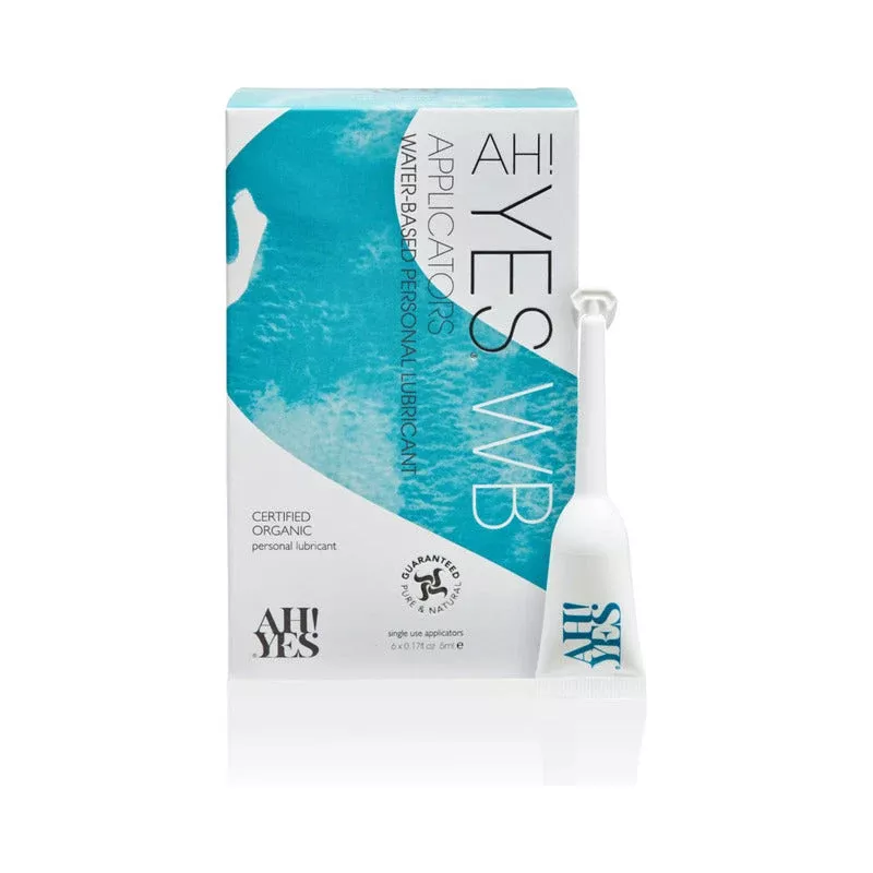 AH! YES WB Organic Water-Based Lubricant Applicators 6-Pack | Red Garter