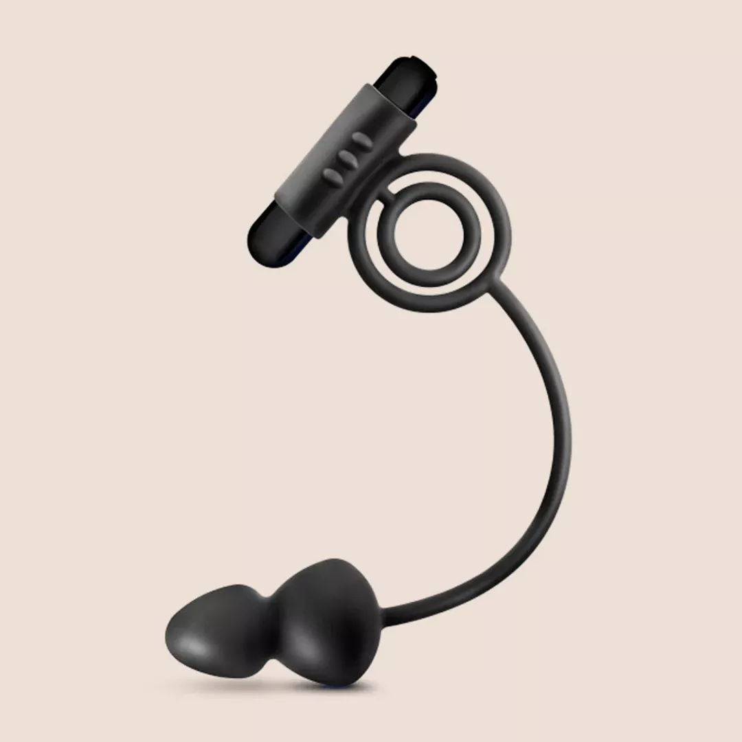 Anal Adventures Anal Balls | silicone with vibrating c-ring