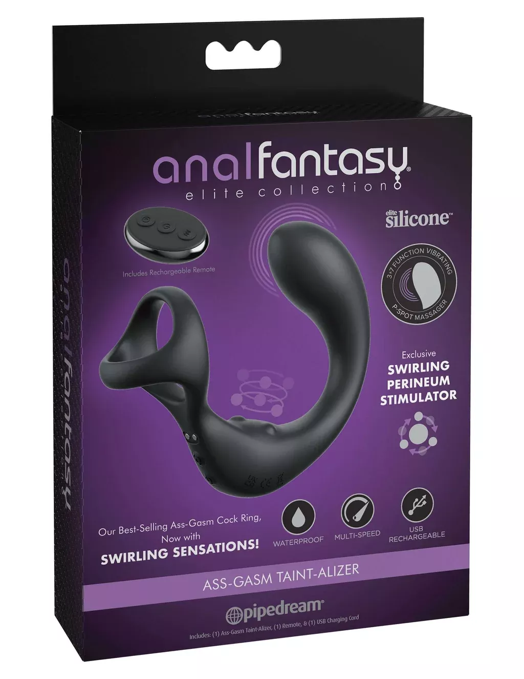 Anal Fantasy Elite Collection Ass-Gasm Taint-Alizer Black