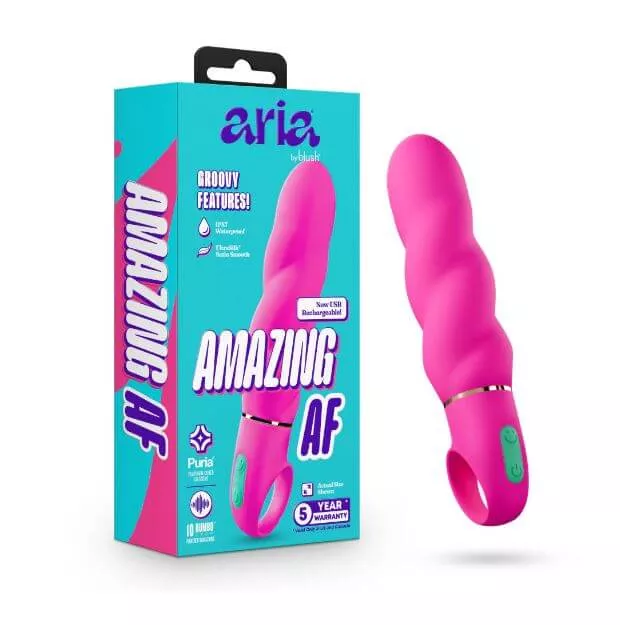 Aria Amazing AF Rechargeable Silicone Vibrator - Fuchsia