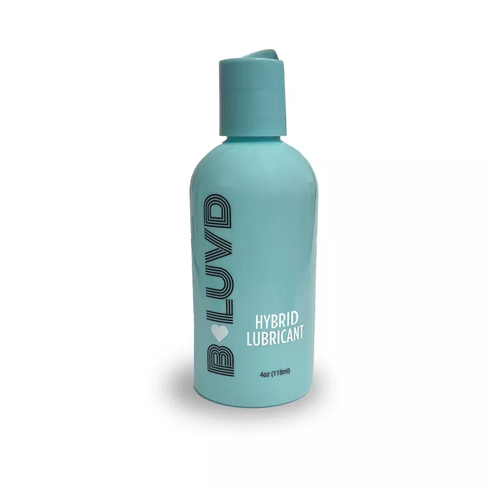 B-Luvd Hybrid Lubricant 4 oz | Water + Silicone Lube | Red Garter