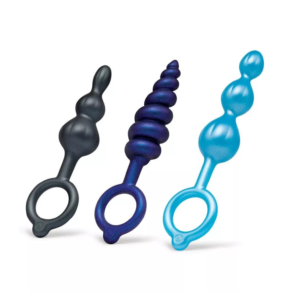 b-Vibe Beaded Butties Bundle 3-Piece Anal Plug Set | Discreet Shipping