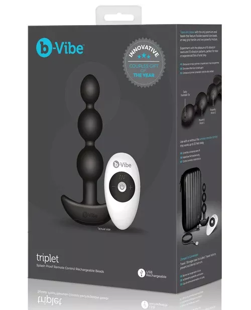 b-Vibe Remote Triplet Anal Beads | Dual Motor