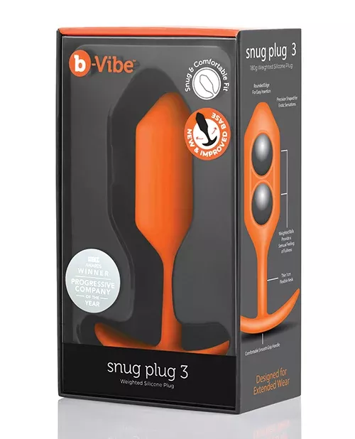 b-Vibe Snug Plug 3 | Weighted Anal Plug for Deep Stimulation