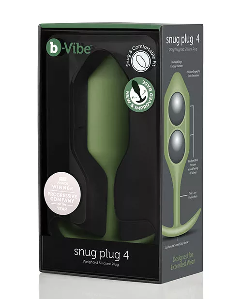 b-Vibe Snug Plug 4 | Weighted Silicone Anal Plug for Fullness