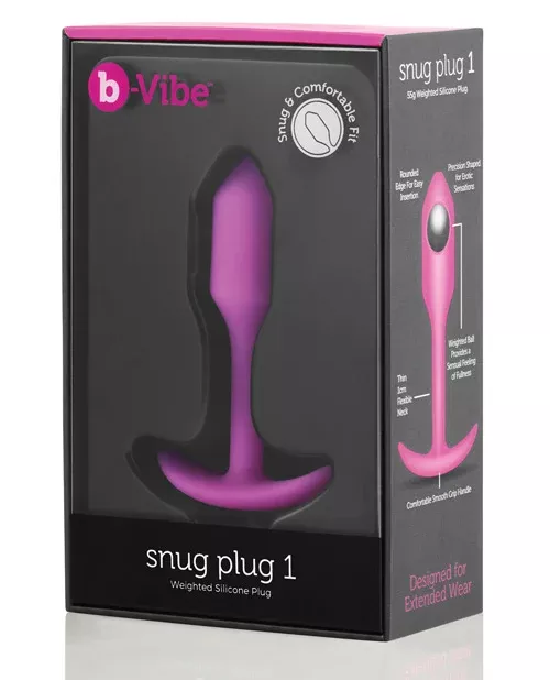 B-vibe Weighted Snug Plug 1 - 55 G | Body-Safe Silicone Anal Plug