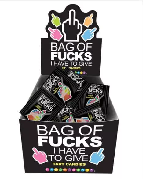 Bag of Fucks I Have to Give Candy Display of 100