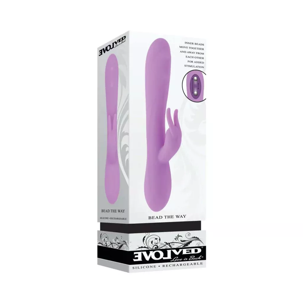 Bead The Way Rechargeable Silicone Rabbit Vibrator - Pink