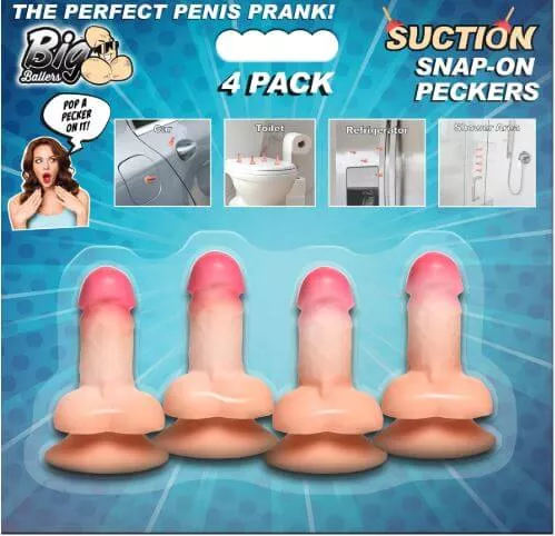 Big 4 Pack Suction Snap-On Peckers