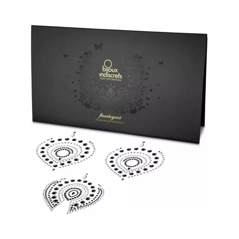 Bijoux Indiscrets Flamboyant Rhinestone Body Decorations Black/Silver
