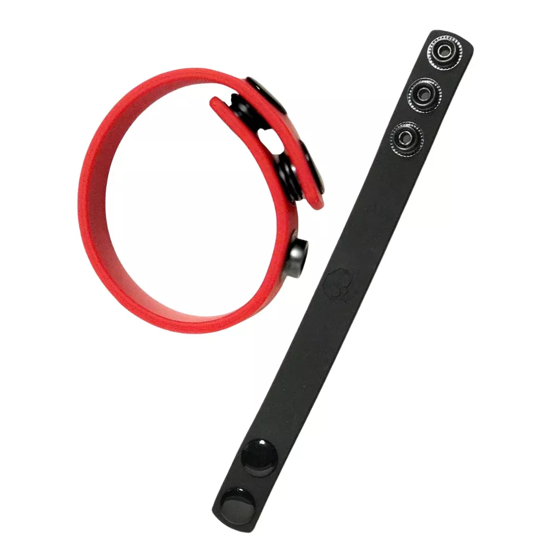 Boneyard Silicone Ball Strap 3-Snap Cock Ring