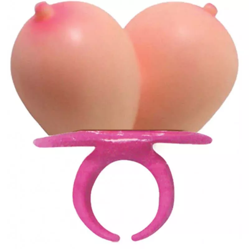 Boobie Ring Pop Display – Fun Boob-Shaped Lollipops, 12-Pack