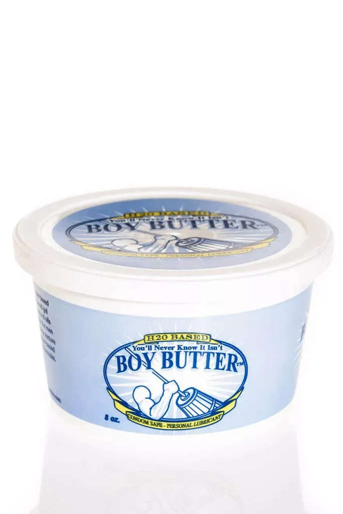 Boy Butter H2O Water-Based Lubricant 8 oz – Creamy, Long-Lasting, & Latex Safe