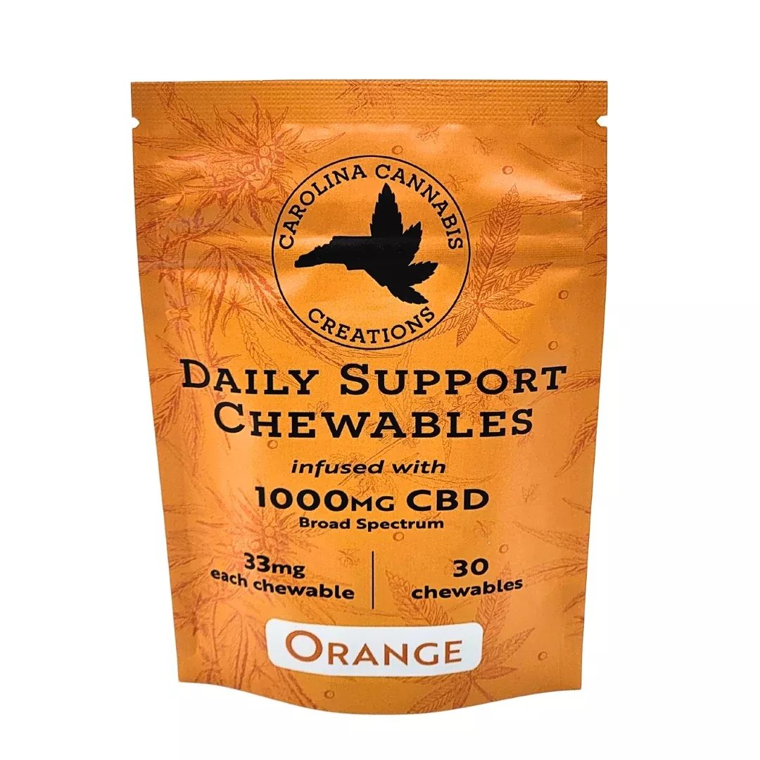 Carolina Cannabis Daily Support Chewables | CBD | Orange 30ct
