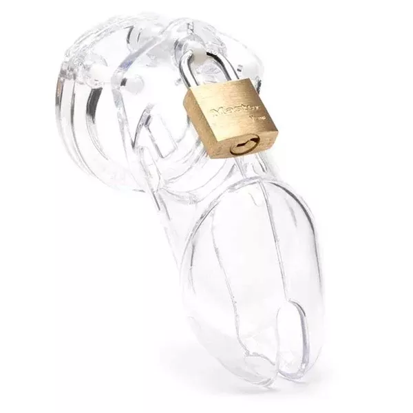 CB-6000 3.25 Inch Clear Chastity Cock Cage Kit by CB-X