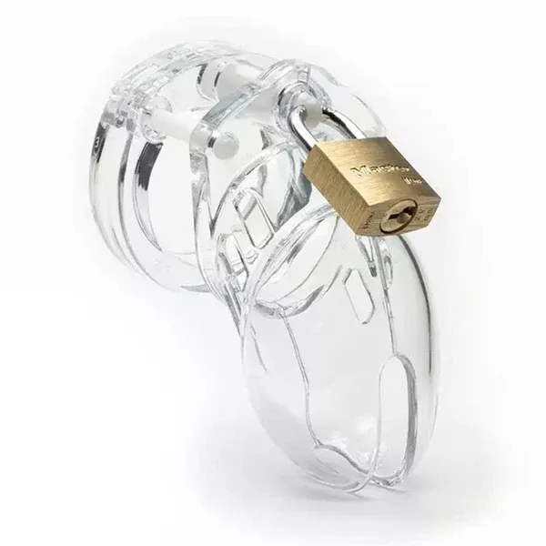 CB-6000S 2.5 Inch Clear Chastity Cock Cage Kit by CB-X