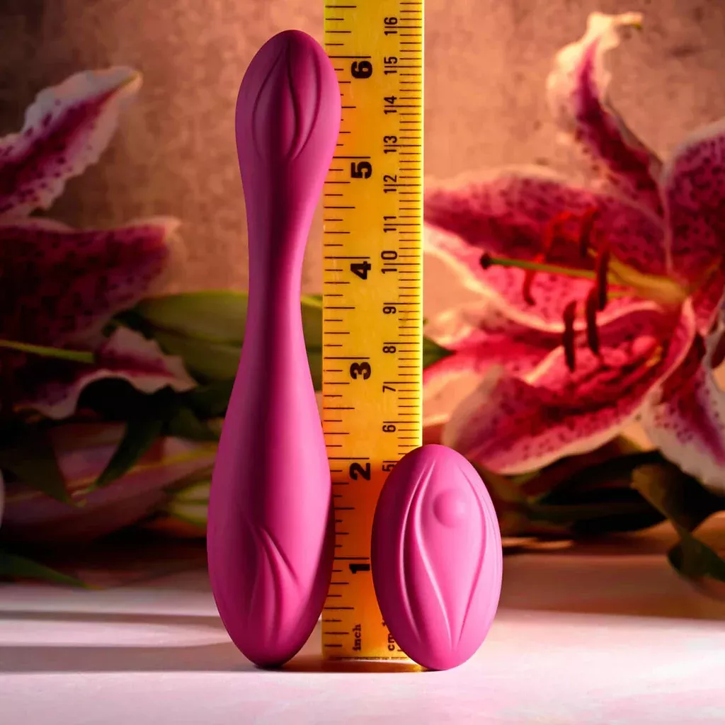 Cherry Pose Rechargeable Silicone Posable Vibrator with Remote - Red