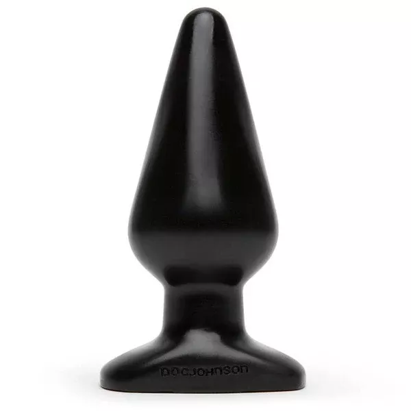 Classic Large Black Butt Plug | Smooth Tapered Anal Plug with Base