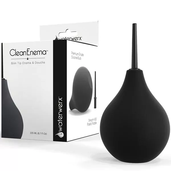 Clean Enema by Waterwerx Thin Tip Silicone Anal Douche 7.6 fl oz
