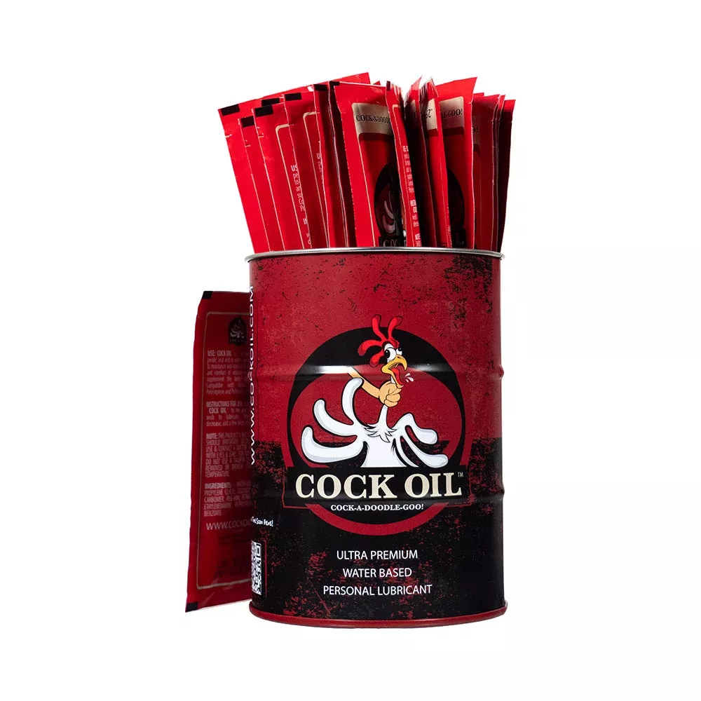 Cock Oil Collector's Edition Drum 25 Foil Packets | Red Garter