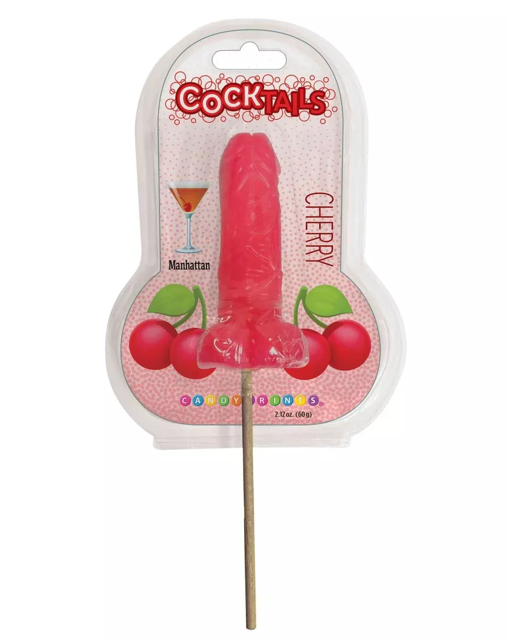 Cocktail Lolli Cherry - Fun Adult Lollipop for Bachelorette Parties & Naughty Nights