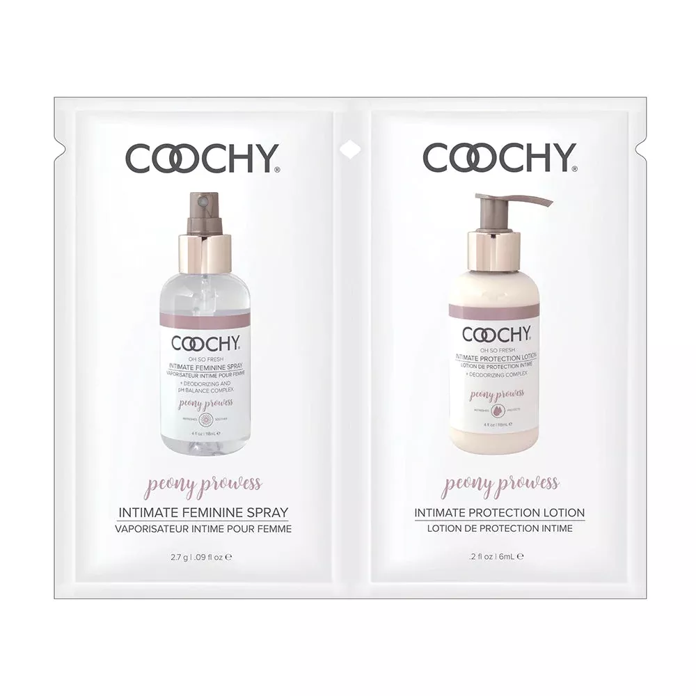 Coochy Peony Prowess Duo Foil — Feminine Spray & Protection Lotion | Red Garter