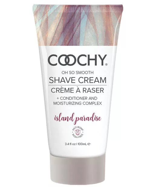 Coochy Shave Cream Island Paradise - 3.4 oz | Smooth, Rash-Free Shave