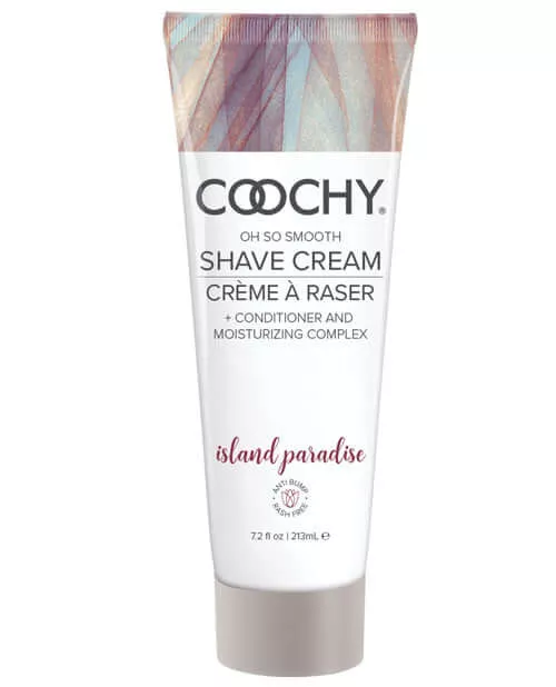 Coochy Shave Cream Island Paradise - 7.2 oz | Smooth & Rash-Free Shave