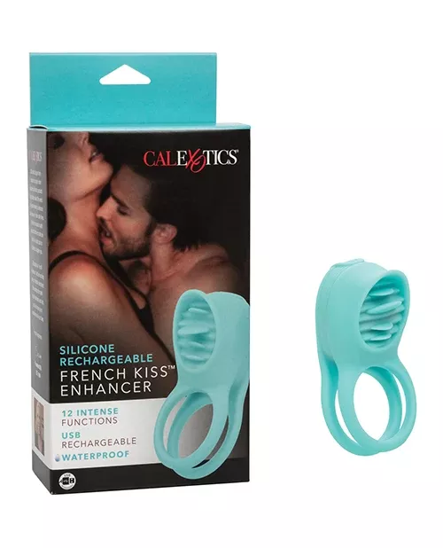 Couple's Enhancer Silicone Rechargeable French Kiss Enhancer Ring