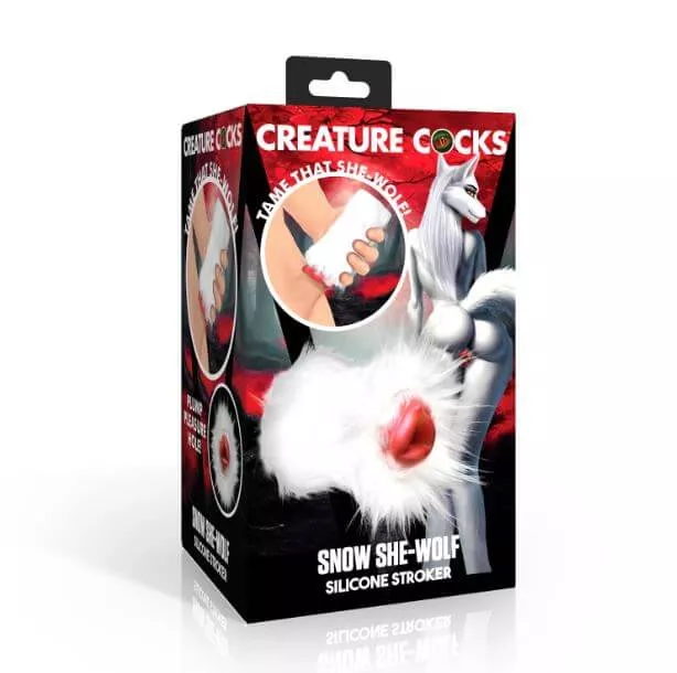 Creature Cocks Snow She-Wolf Pussy Silicone Stroker - White