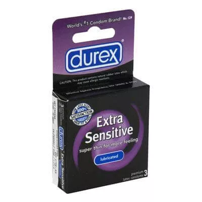 Durex Extra Sensitive Lubricated 3 Pack Condoms