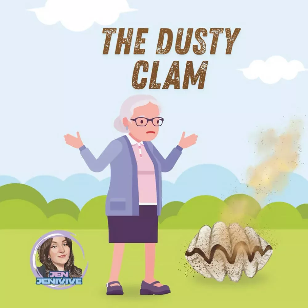 The Dusty Clam Novelty Adult Humor Book by Jen Jenivive | Red Garter