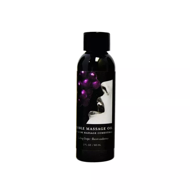Earthly Body Edible Hemp Massage Oil Grape 2oz | Red Garter