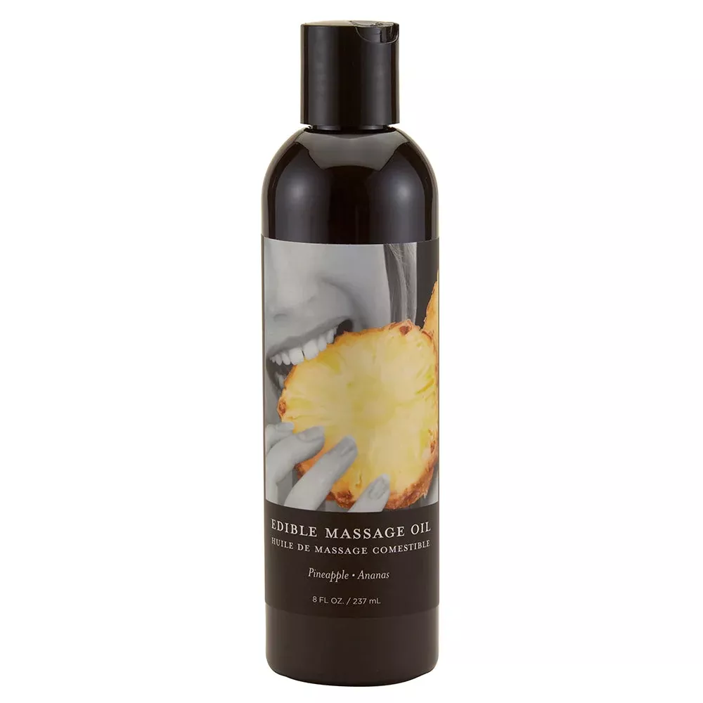 Earthly Body Edible Hemp Massage Oil Pineapple 8oz | Red Garter