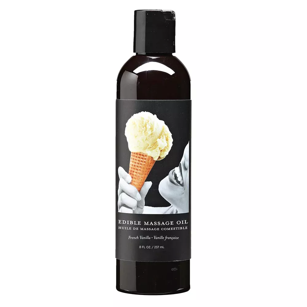 Earthly Body Edible Hemp Massage Oil Vanilla 8oz | Red Garter