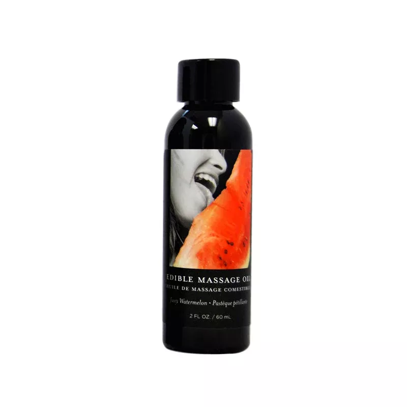 Earthly Body Edible Hemp Massage Oil Watermelon 2oz | Red Garter