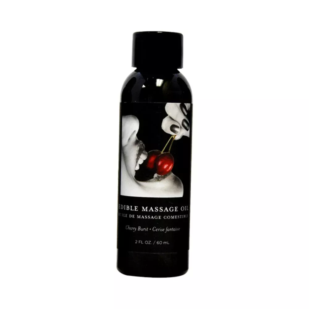 Earthly Body Edible Massage Lotion Cherry 2oz | Red Garter