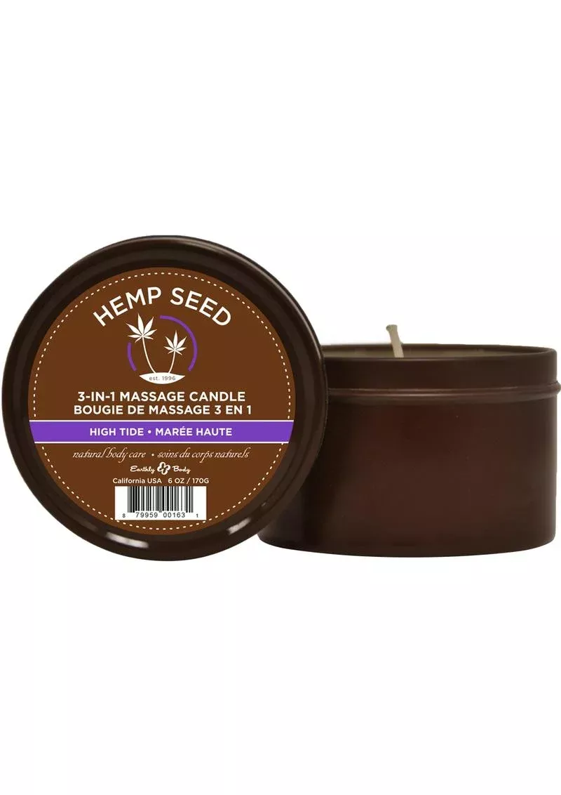 Earthly Body Hemp Seed 3 In 1 Massage Candle - High Tide