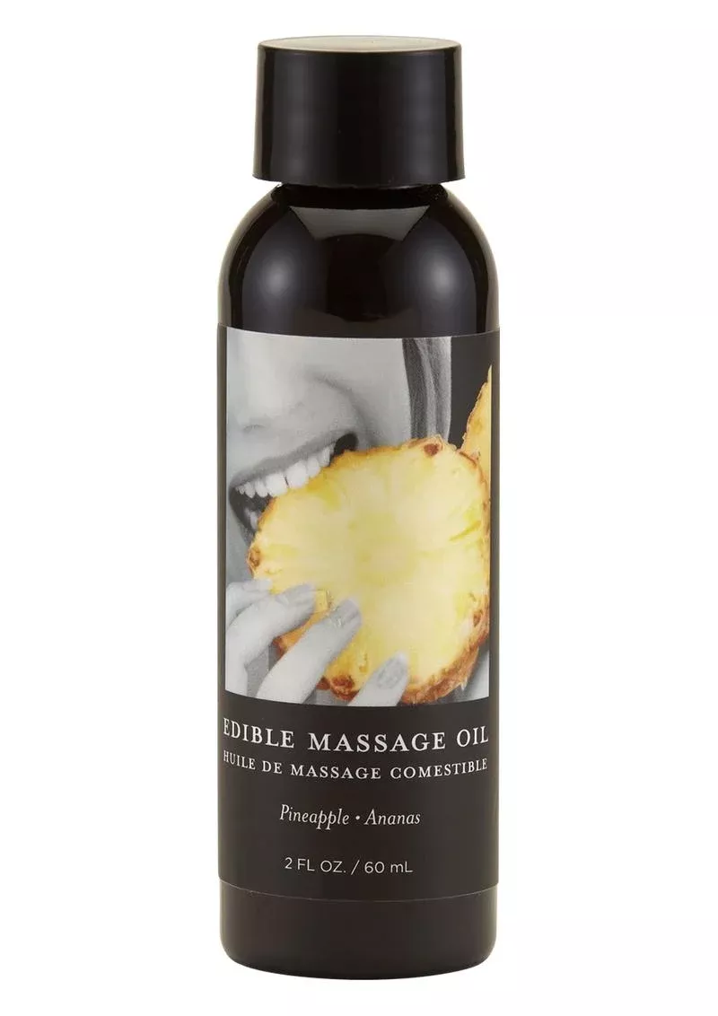 Earthly Body Hemp Seed Edible Massage Oil Pineapple