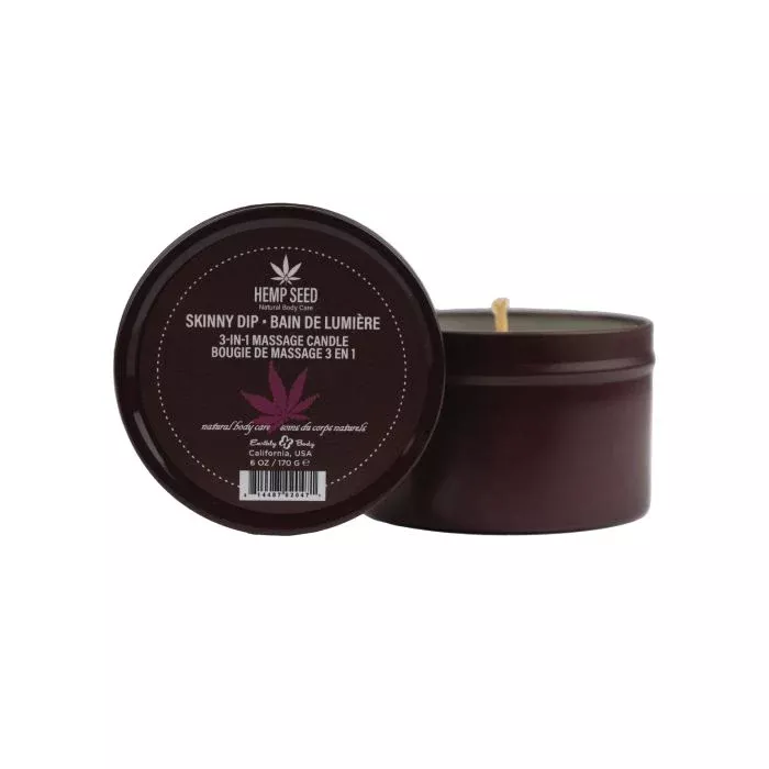 Earthly Body Suntouched Hemp Massage Candle – 6 oz
