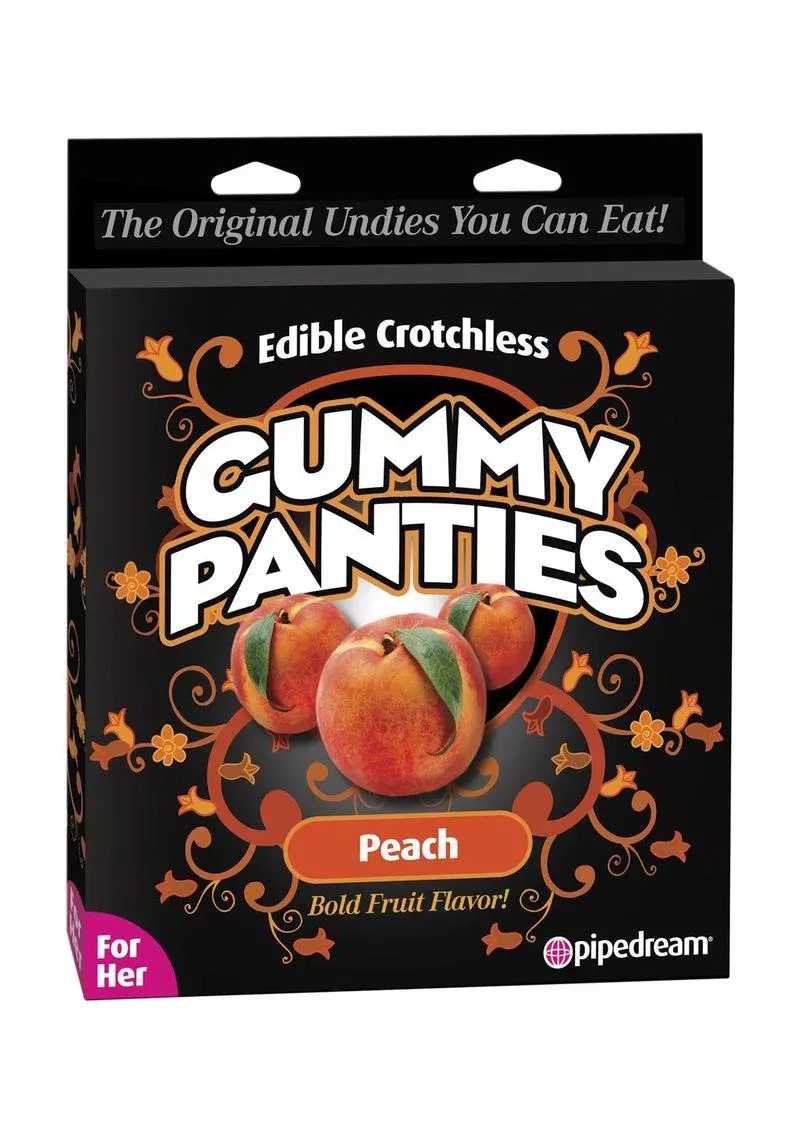 Edible Crotchless Gummy Panties - Peach