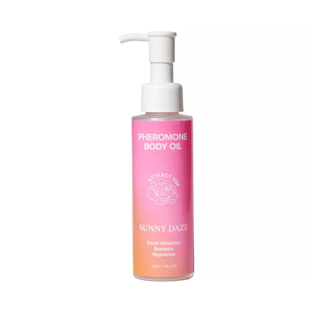 Eye of Love Sunny Daze Pheromone Body Oil 4 oz | Bergamot Rose Jasmine | Red Garter