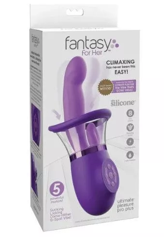 Fantasy for Her Ultimate Pleasure Pro Plus Vibrator with a Clitoral Stimulator - Purple