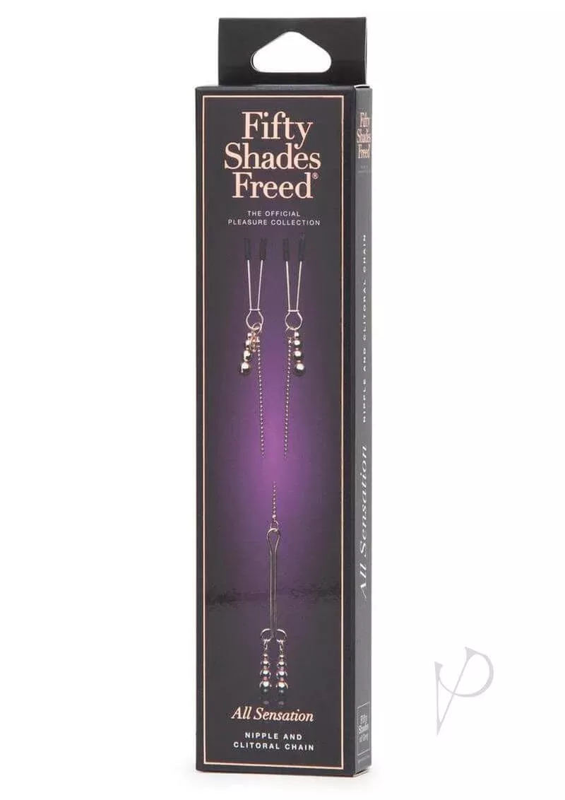 Fifty Shades Freed All Sensation Nipple & Clitoral Chain - Purple