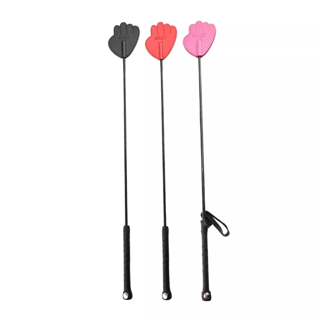 Fifty Times Hotter Leather Hand Riding Crop | Rouge